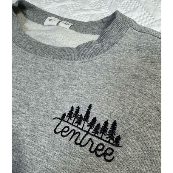 Tentree Gray Crewneck Pullover Sweater Sweatshirt Sustainable Loungewear Large - Picture 3 of 16
